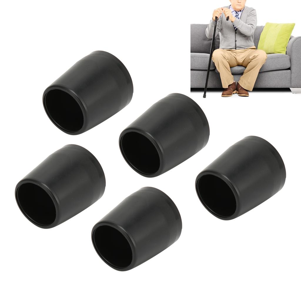 5 Pcs Crutch Tips Thick Rubber Single Angle Cane Foot Cane Walking Stick Crutch Foot Pad