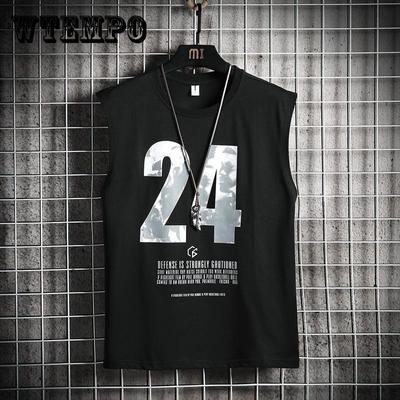 Summer Men's Casual Sports Vest Loose Trend Sleeveless T-shirt Clothes Undershirt Vest Bottoming Shirt