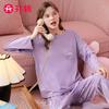 Fenteng Women's Cartoon Long-Sleeve Pure Cotton Pajama Set
