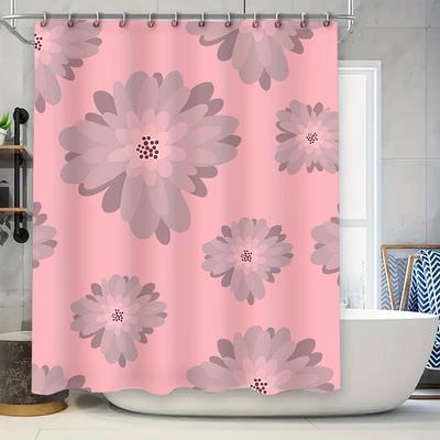 Pink Floral Shower Curtain Decor with Modern Design for Bathroom Window Home Decor Shower Curtain 180x240cm Pink Floral Modern B