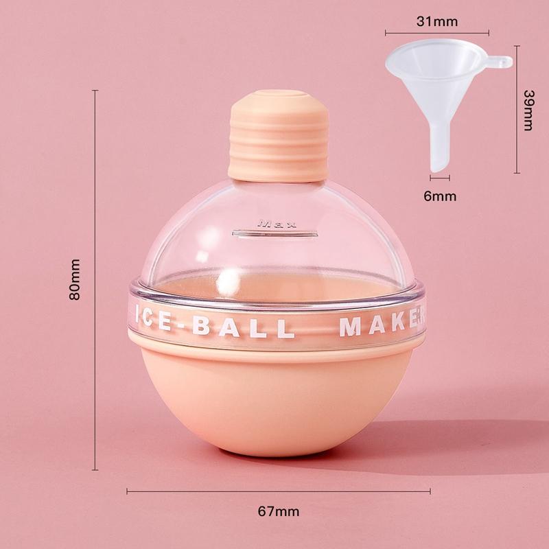 Ice Ball Molds Food Grade Silicone Ice Cube Molds Candy Color Ice Spheres Ice Ball Maker Whiskey and Cocktail Ice Cube Mold
