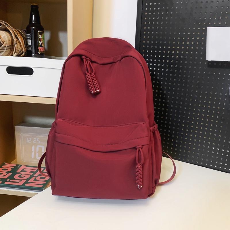 Schoolbag new Japanese ins solid color backpack Korean version ins small fresh college style junior high school student versatile backpack