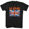 Def Leppard Leopard Flag Black Adult T-Shirt