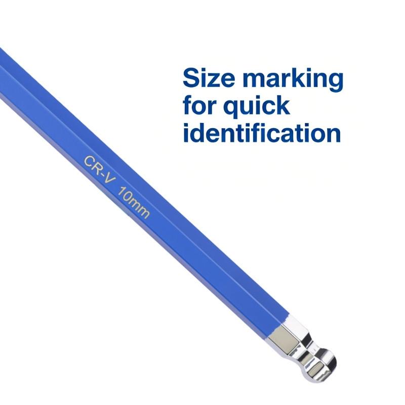 Durability Alloy Steel Hex Hand Wrench Set In Multiple Color Hex Key For Quick Size Recognition And Professional Use