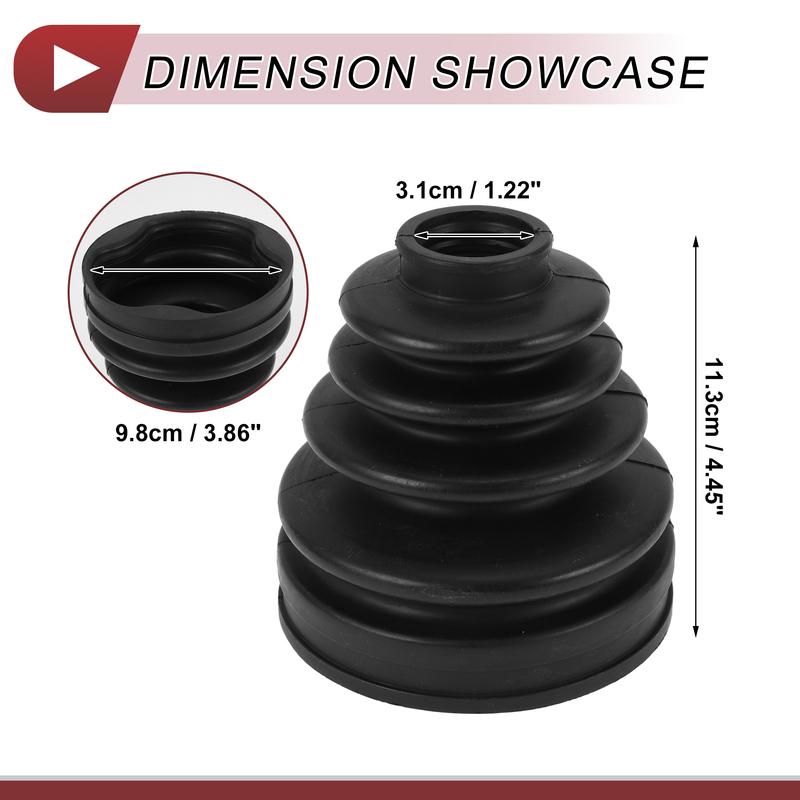 X Autohaux 1 Set CV Joint Boot Kit for Toyota 4Runner 1996-2002 Inner Constant Velocity Joint Boot W/ Clamps No.0443835040