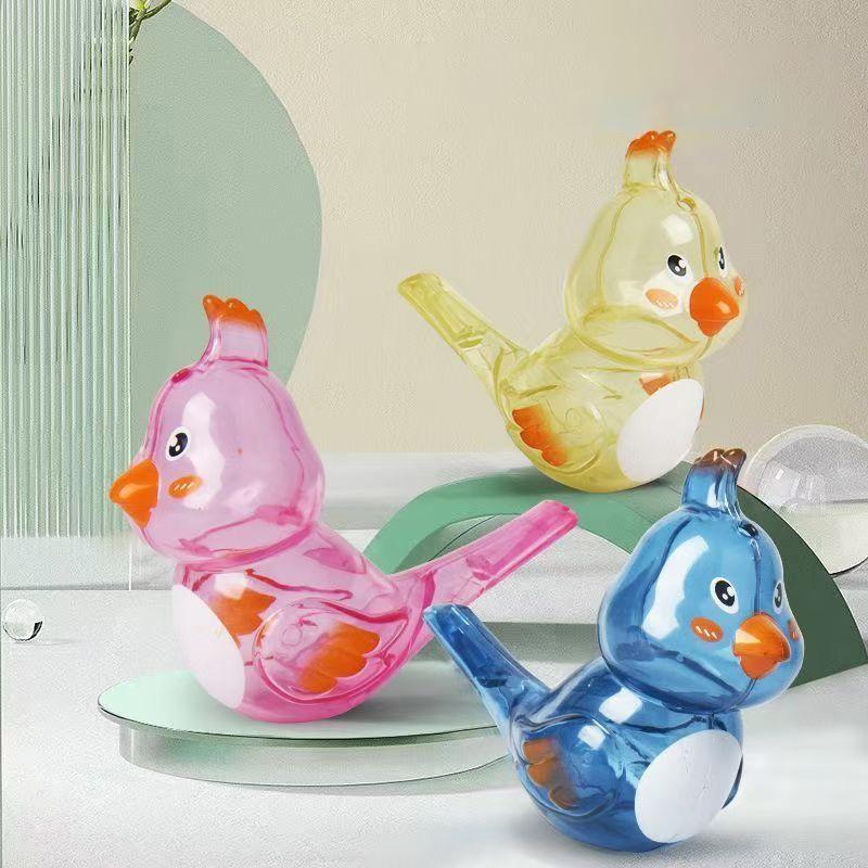 1Pcs Bathtime Musical Toys Cartoon Bird Whistle Water Whistle Bird Shaped With Lanyard Small Musical Instrument Toy Gift