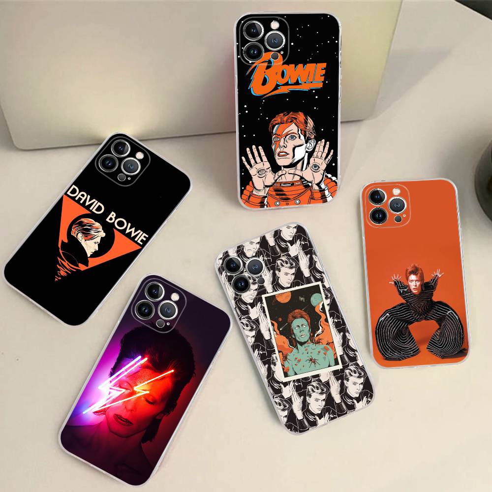 D-David-Singer B-Bowies For iPhone 11 12 13 14 15 16 17 Pro Max Plus 13 Mini Silicone Soft Transparent Back