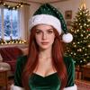 Double Layer Sequin Santa Cap Soft Festive Hat Gifts Sequin Christmas Hat  Family Gatherings