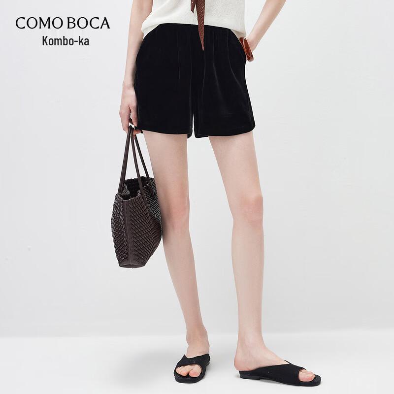 Women s Mulberry Silk Velvet Casual Shorts L