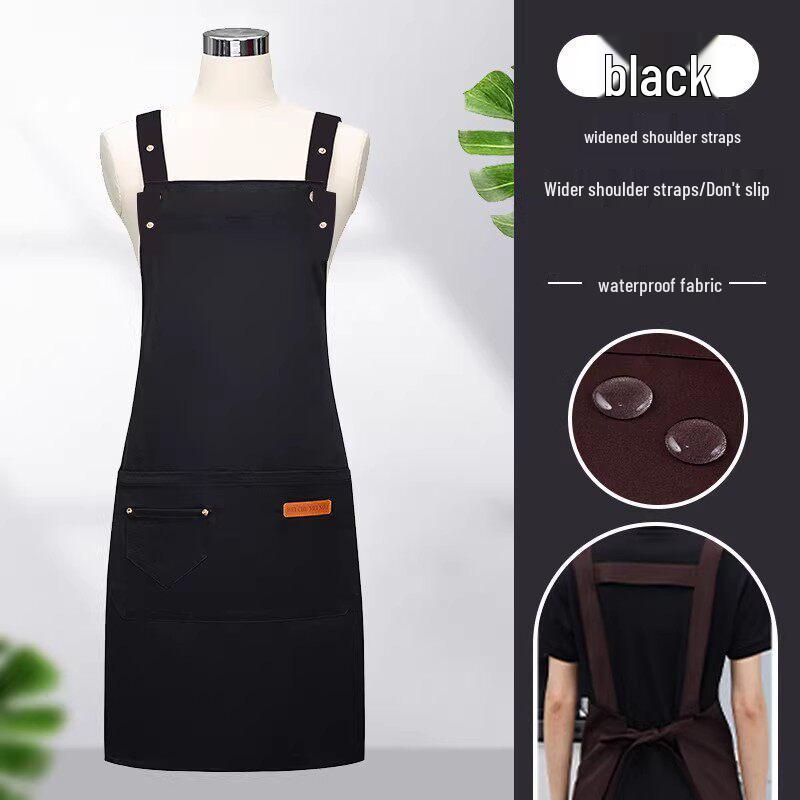 Custom Logo Waterproof Waist Apron for Milk Tea, Hot Pot, and Coffee Shop Staff