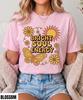 Bright Soul Energy Shirt, Mental Health Shirt, Positive Vibes Tee, Self Care Gift, Retro Groovy Butterfly Floral T-Shirt