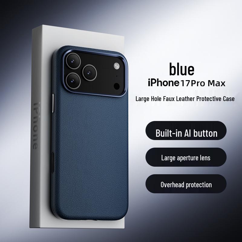 

Гальванизированный матовый магнитный чехол из натуральной кожи для iPhone 17 Pro Max iPhone 17 Pro Max