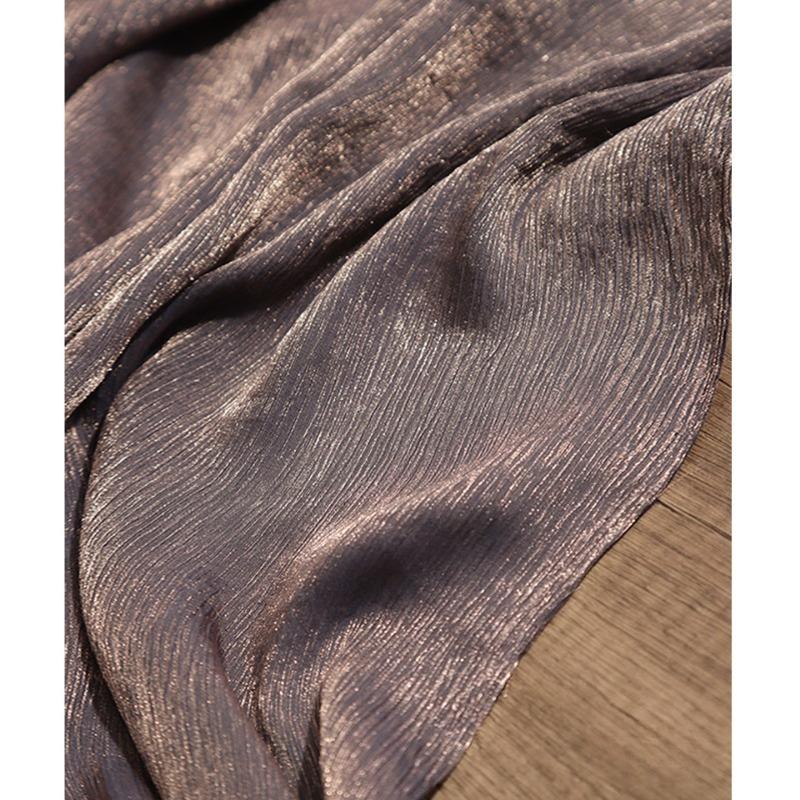 

100x150см Металлическая проволока Плиссированная ткань Ретро Фиолетовый Черный Градиент Юбка Ханфу Одежда Дизайнерские Ткани Ткань DIY Швейный Материал 100x150cm