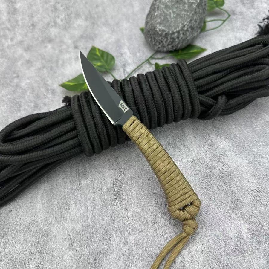 MKC Pocket Tactical Pocket Knife 440c Steel Nylon Rope Handle Outdoor Camping Survival EDC Carving Knife Window Breaker