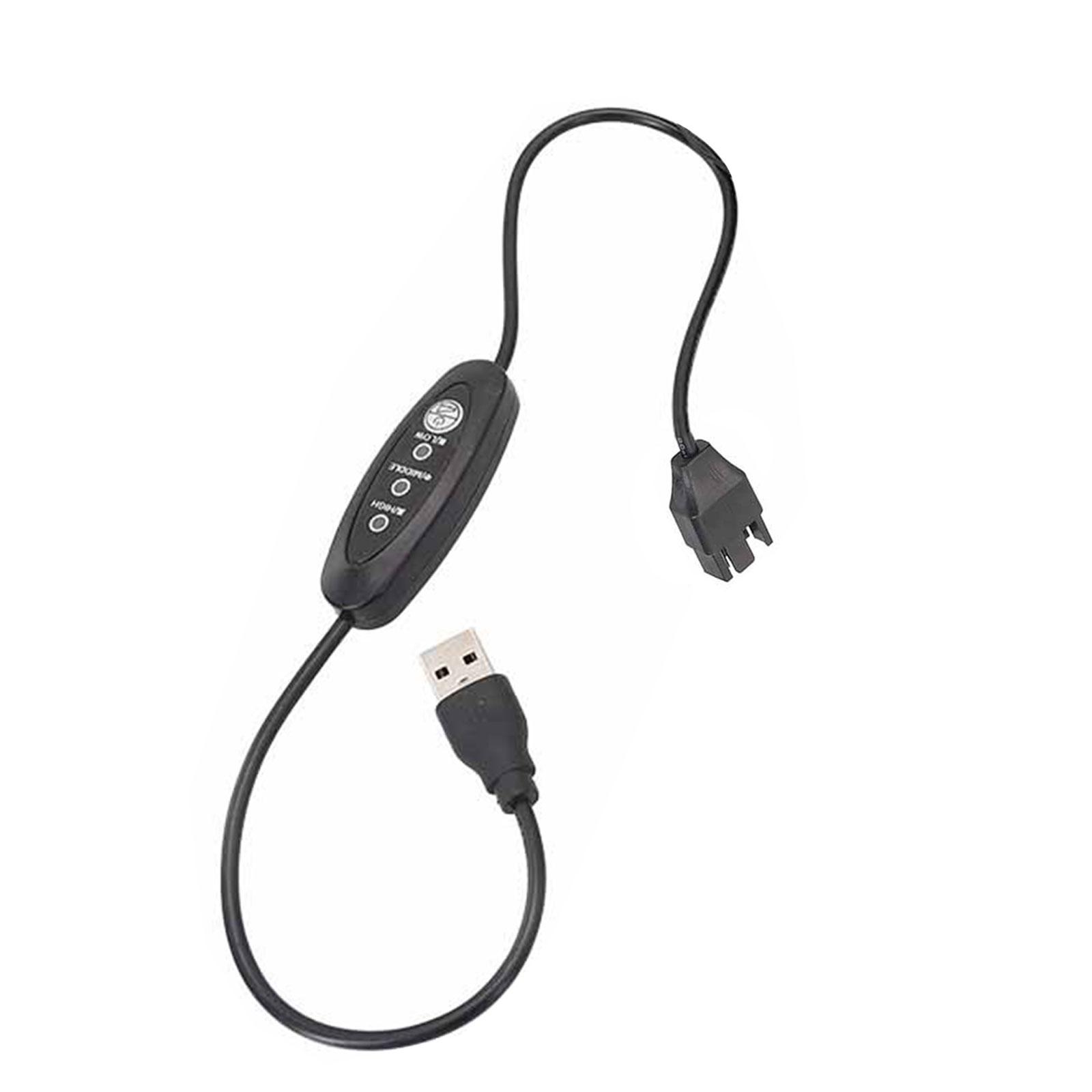 

Кабель-адаптер для компьютерного вентилятора USB 5V к 12V Кабель для вентилятора с регулируемой скоростью для охлаждения корпуса ПК и других применений A