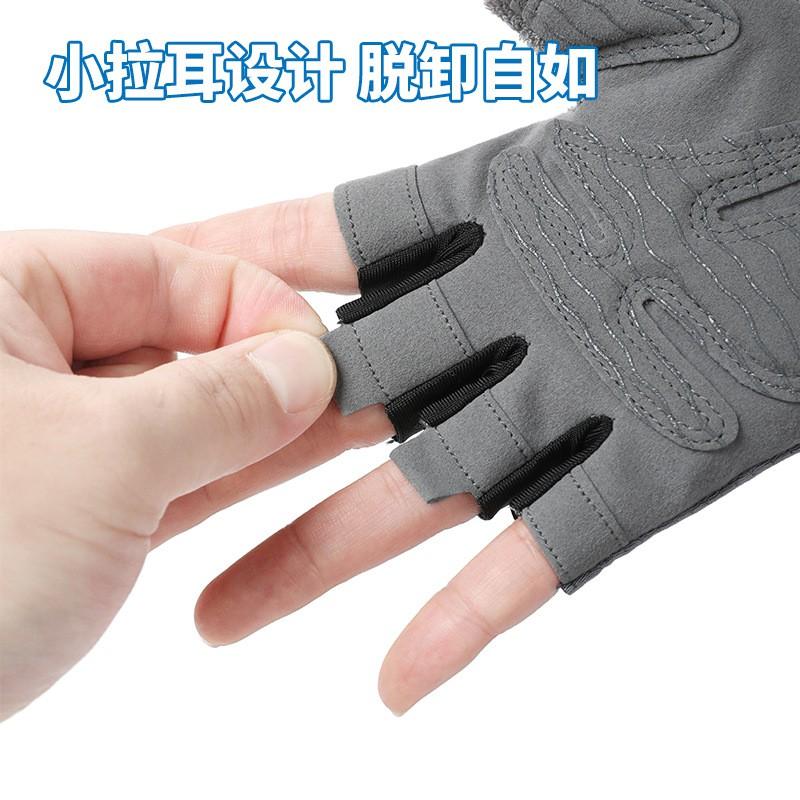 Unisex Half-Finger Gym Gloves Weight Training Pull-Up Bar Cycling Breathable Anti-Slip Wear-Resistant Quick-Dry Nylon