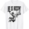 He Is Rizzin Shirt Basketball Jesus Retro Easter Christian T-Shirt