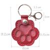 Exquisite Leather Pet Fur Keychain: Cute Cat & Dog Hair Bag Charm Ornament
