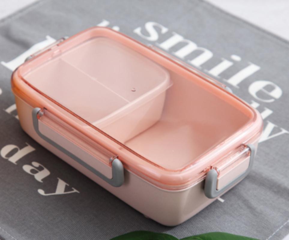 Microwave Lunch Box Independent Treatment for Children Bento Box Portable Leakage Portable Vease Bento Lunch Box Food Container | Breakfast Boxes (Pin