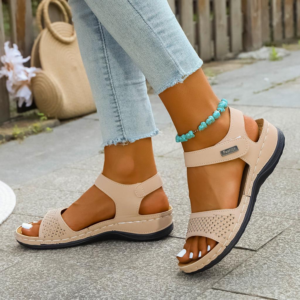 

Women Comfortable Fashion Sandals Open Toe Designer Shoes Women Slip On Lightweight Outdoor Casual Sandals Sandalias De Mujer 36