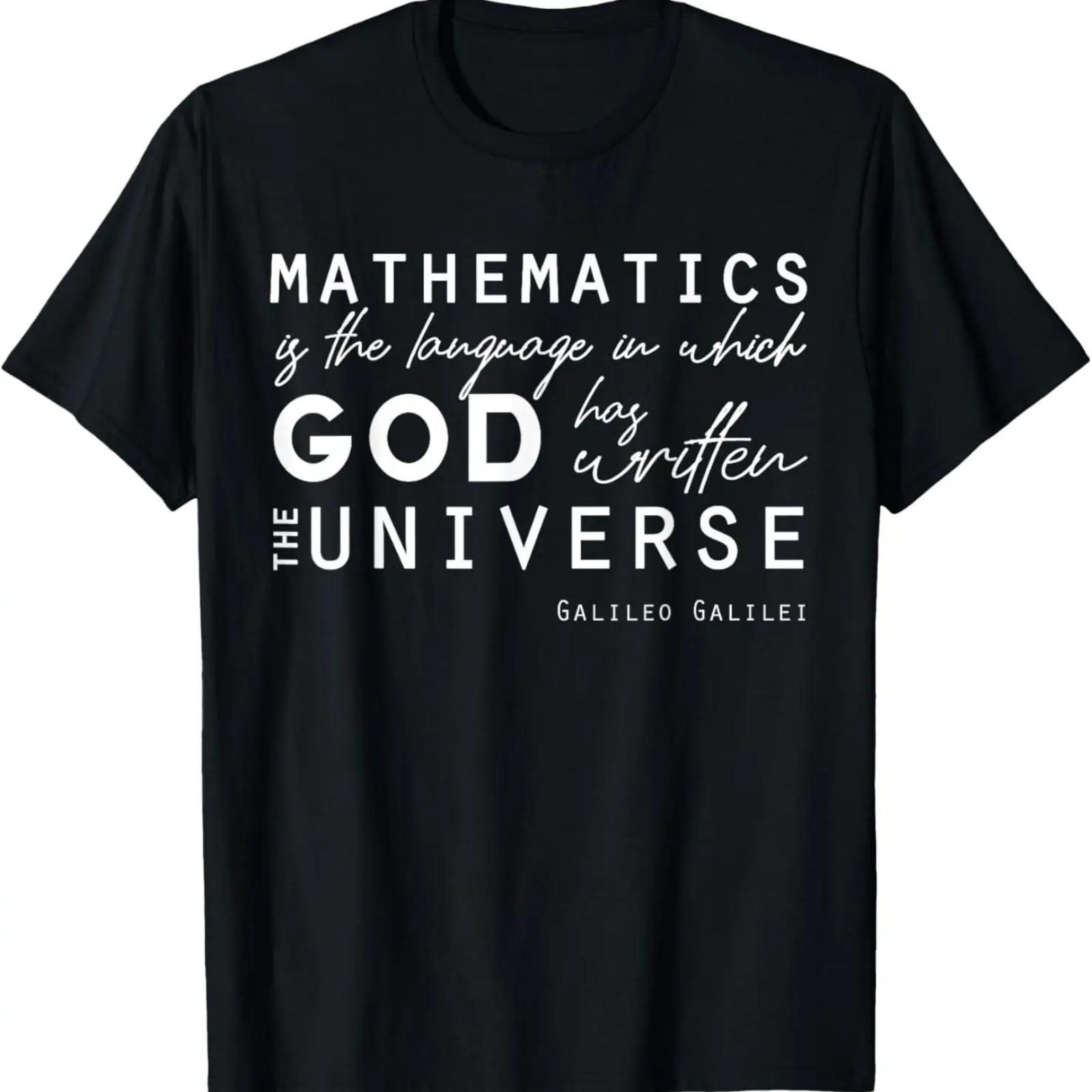 

Позитивные христианские цитаты Галилей Математика Бог Вселенная Футболка XXXXXL чёрный
