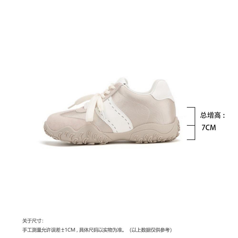 

cm inner height increase light crescent pearl lace shoes summer new color matching sports and leisure shoes women 40