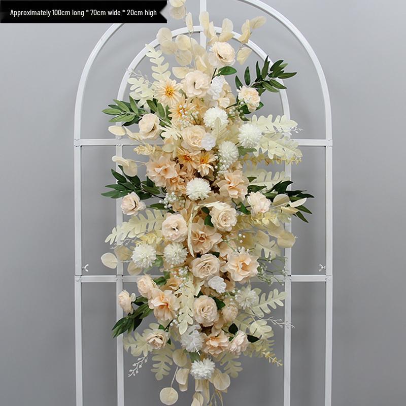 Blumen Kunstseide Blumenstreifen Set: Lange Hängegang-Anordnung & Hochzeitsaal-Dekor