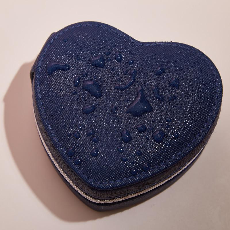 Heart-shaped Travel Jewelry Box for Earrings, Studs, and Rings