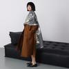 Latest Designer Winter Leopard Patchwork Two-Sided Jacquard Cashmere Scarves Women Thicken Wrap Shawl Ladies Wool Pashmina Scarf