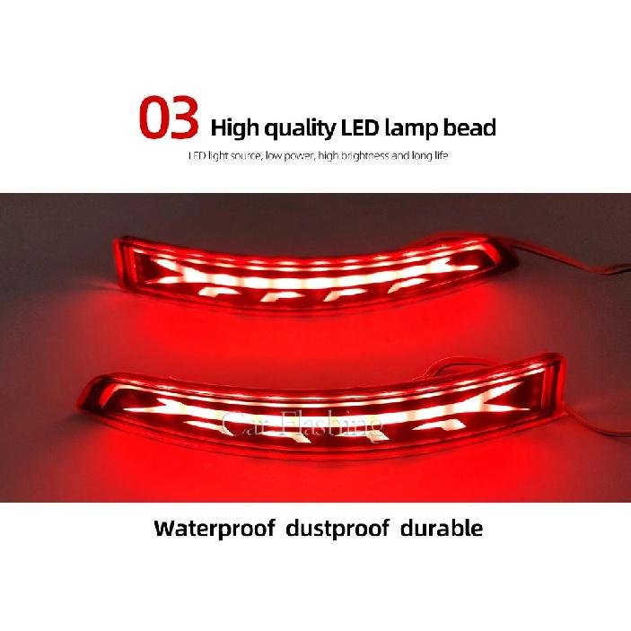 2Pcs LED Rear Fog Lamp Bumper Light For Volkswagen Sagitar 2015 2016 2017 2018 Turn Tail Stop Brake Lamp Reflector lights