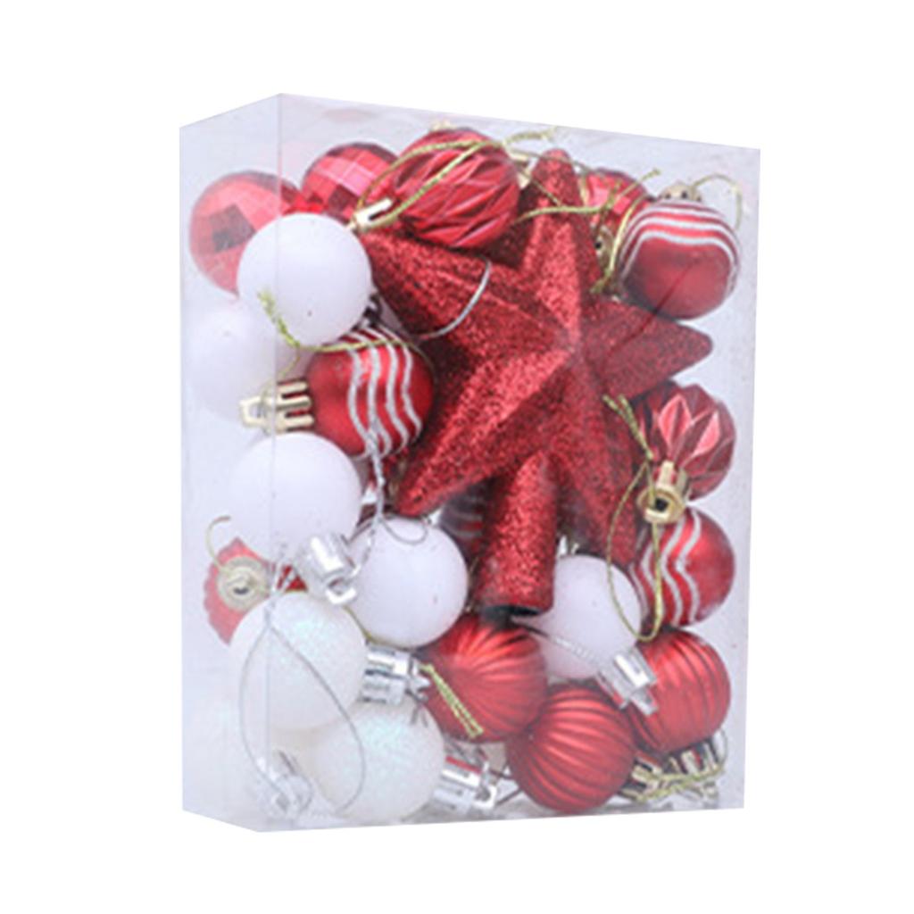 36 Piece Set Of Shatterproof Christmas Baubles For Decorating Christmas Trees, Hanging Ball Set For Christmas Party Decorations