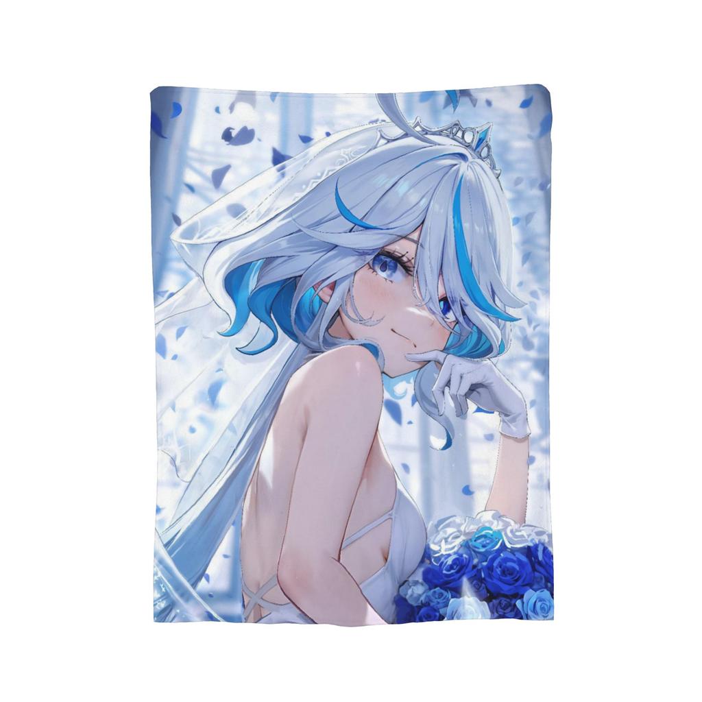 Furina Genshin Impact Blankets Fleece Summer  Portable Soft Throw Blanket for Home Outdoor Quilt