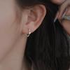 925 Silver Zircon Stud Earrings Elegant Luxury Wedding Jewelry For Women Hypoallergenic Designer Ring
