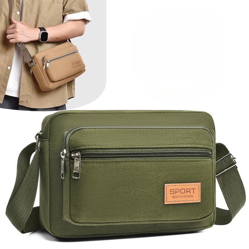 Men's Canvas Waist Bag - Durable Outdoor Sports Pack with High Capacity (Multifunctional Phone Purse for Running/Hiking)