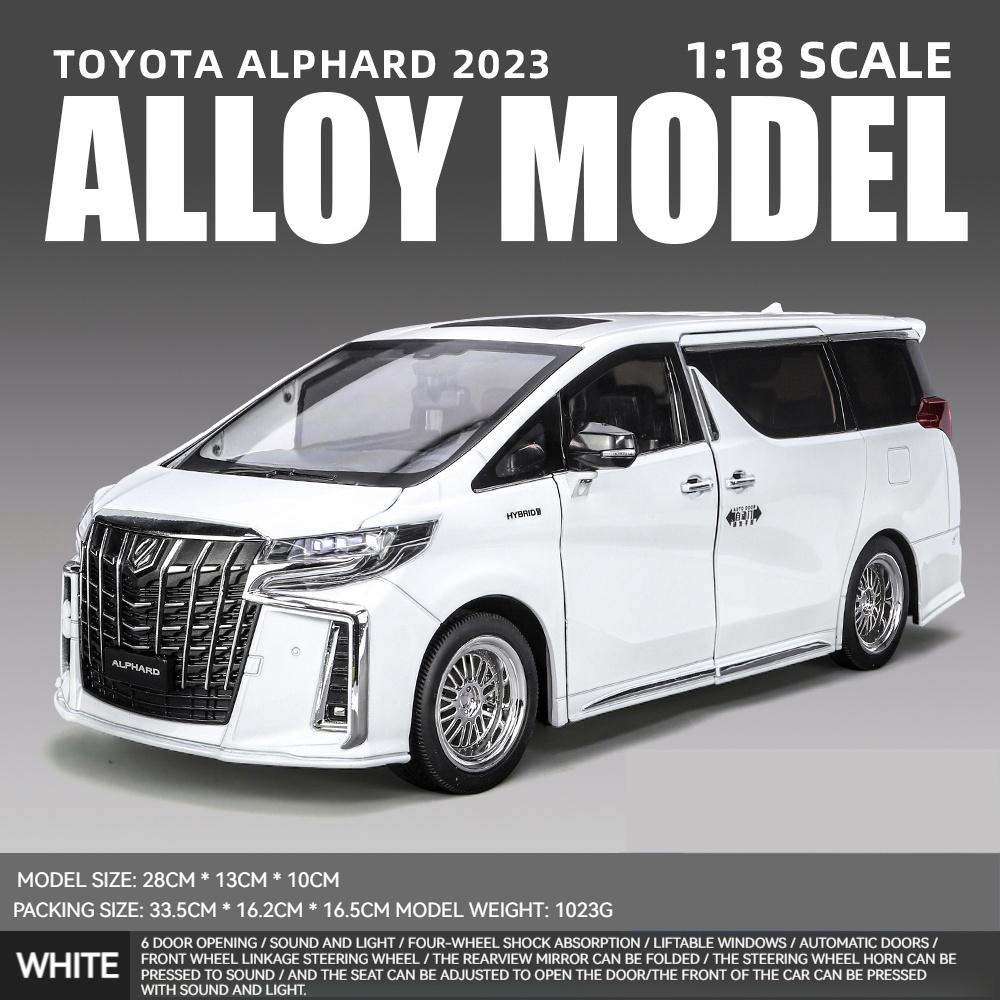 

Новая модель автомобиля Toyota Alphard MPV из цинкового сплава в масштабе 1/18, литая металлическая игрушечная машинка, модель автомобиля с высокой имитацией звука и света, детские подарочные украшения чёрный