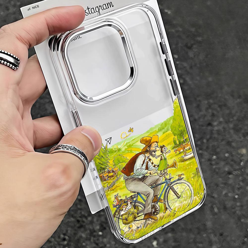 

Cartoon Pettson Findus Phone Case For Xiaomi Redmi Note A5 A3 15 14 13 14c 13c 12 11 12s 12c 10c 10 9 Pro Plus 4G 5G Cover Redmi Note 11 5G
