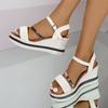 Fashion Women's Sandals 2025 Large-sized Wedge Heel Sandals for Women's in The Summer  Fashionable and Versatile Beach Shoes