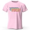 Trendy Retro Rainbow Gradient Pure Cotton Tshirt for Menwomen Fashionable Casual Plus Size Loose Short Sleeved Soft  Top