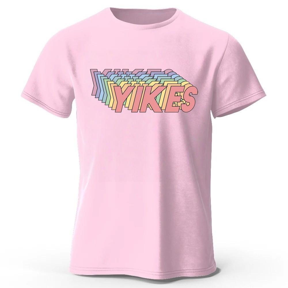 Trendy Retro Rainbow Gradient Pure Cotton Tshirt for Menwomen Fashionable Casual Plus Size Loose Short Sleeved Soft Top