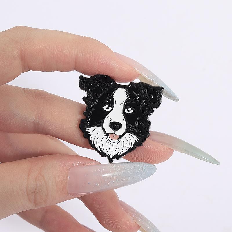 Cute Dog Set Enamel Pins Custom Corgi Border Collie Pattern Brooches Lapel Badges Clothes Animal Jewelry Gift for Friends