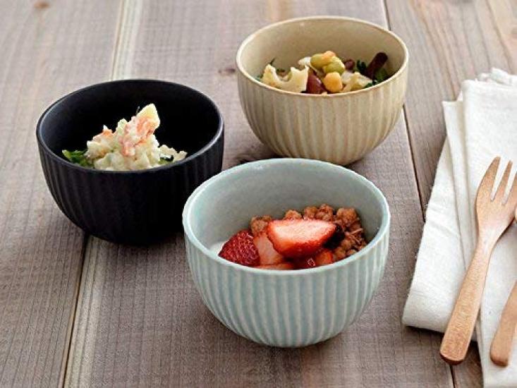 Tableware East Outlet Colon Horsetail Bowl Japanese Tableware Small Bowl Cafe Tableware (Blue Penetration)