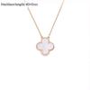 Four-leaf Clover Necklace for Women Natural White Mother-of-pearl Carnelian Sweater Chain