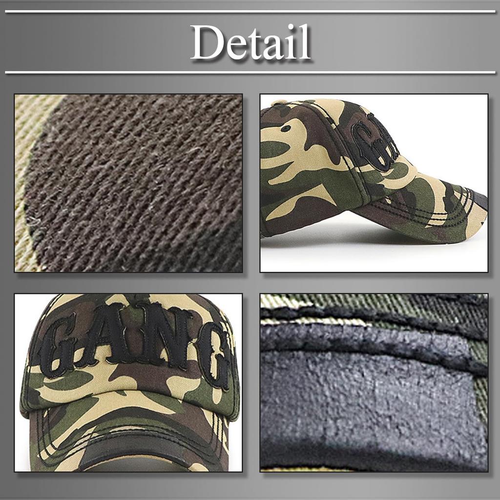 Cap Camouflage Logo Running Outdoor UV Protection CAP578 [Buzz Selection] Men's Women's (Brown)