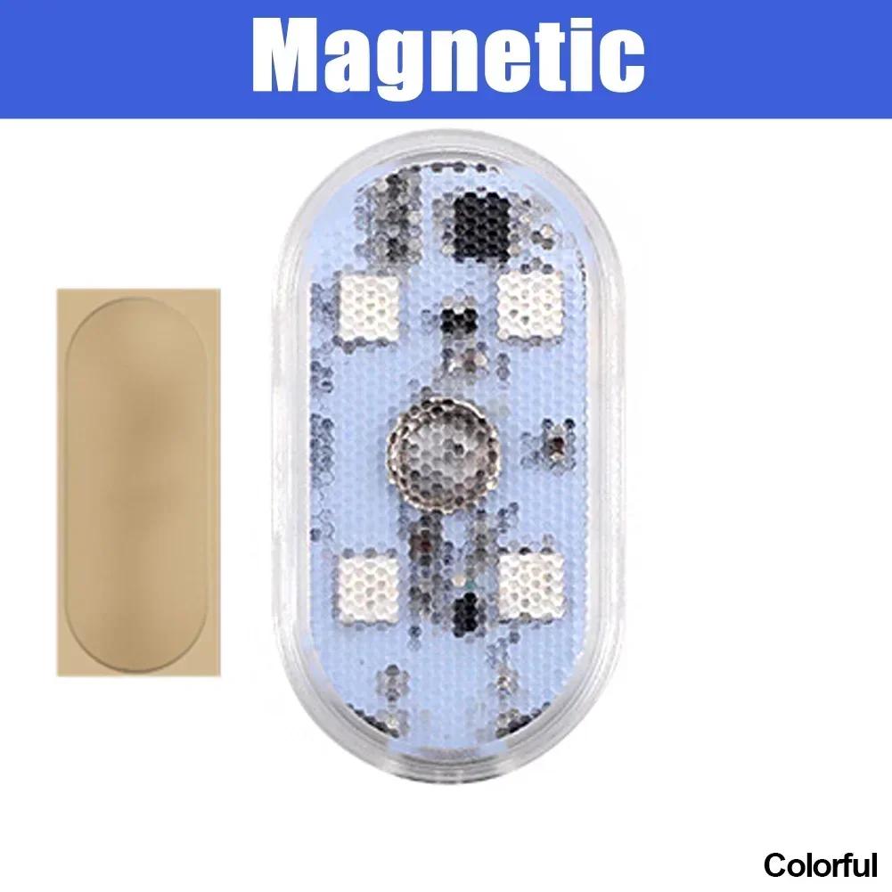 Wireless Car LED Touch Lights Magnetic Interior Light Auto Door Light Roof Ceiling Lamp Reading Lamp USB Rechargeable 5V