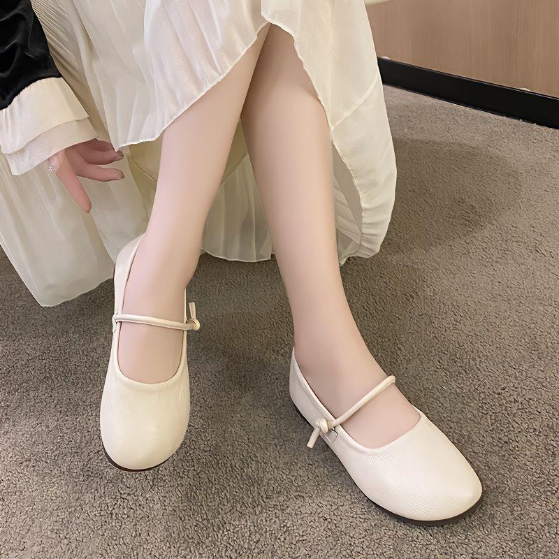 Summer Round Toe Ladies Footwear Mary Jane Women's Flat Shoes 2025 Low Price Comfortable Fashion Elegant Dress Shoe Wholesale