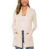 Women's Fashion Loose Casual Pocket Solid Colour Cardigan Jacket Top