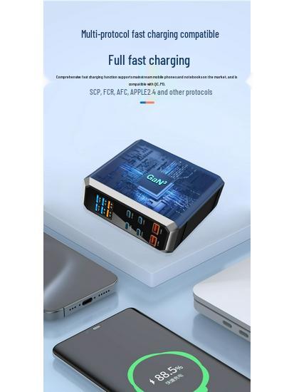 240W GaN Multi-Port Fast Charging Station with 2A USB-C for Laptops.