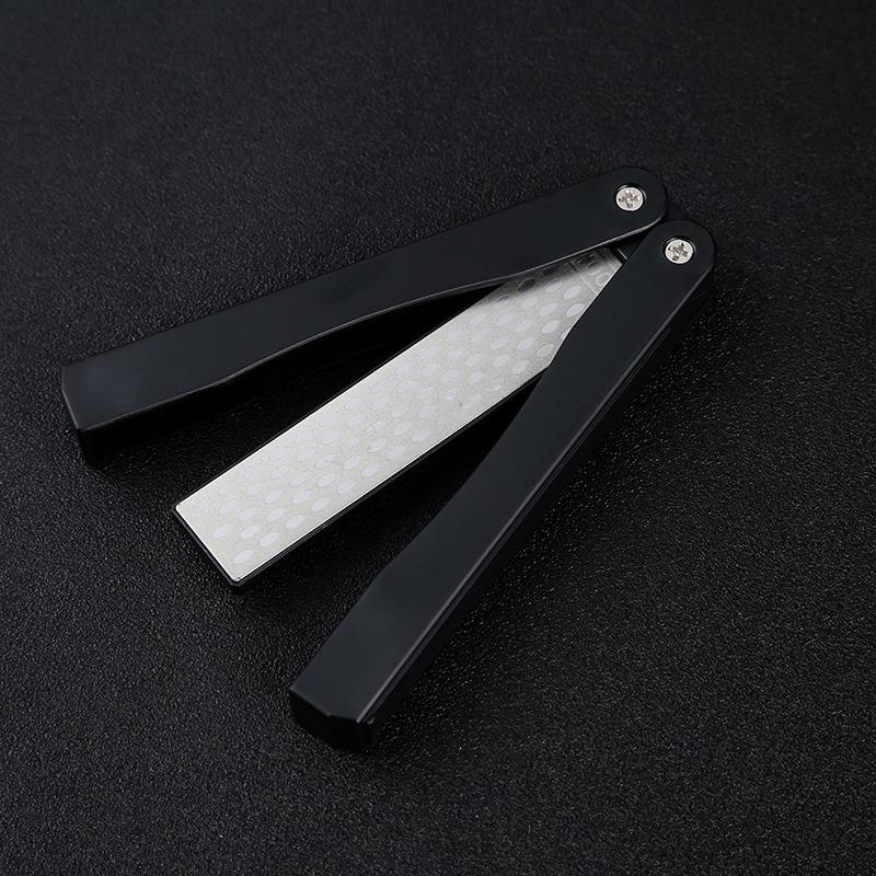 Portable Knife Sharpener Folding Diamond Double-sided Fan Shape Knife Scissors Sharpening Stone Kitchen Ceramic Sharpening