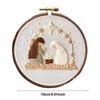 Anfänger Krippen Stickset Krippen Bastelset Stick-Ornament-Set Mit Farbigem Garn Für Anfänger Männer