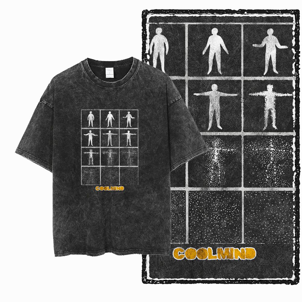 

ZF STREETWEAR Printed Cotton Acid Washed Exclusive Graphic Unisex T Shirt Cool Vintage retro Men Tshirts Big Size Tee for men M